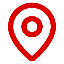 Red pinpoint graphic